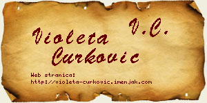 Violeta Ćurković vizit kartica